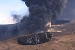 Eyjafjallajökull Vulkan spuckt Felsbrocken